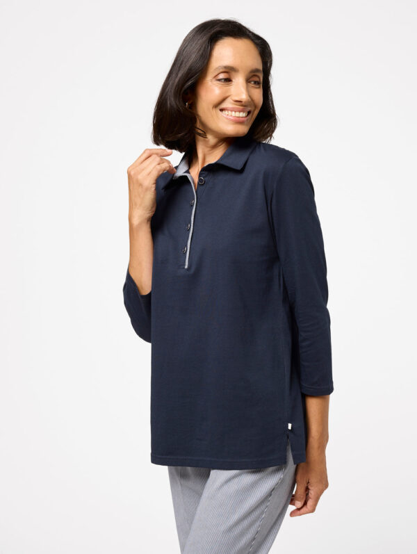 Black Pepper Jessy 3/4 Sleeve Polo