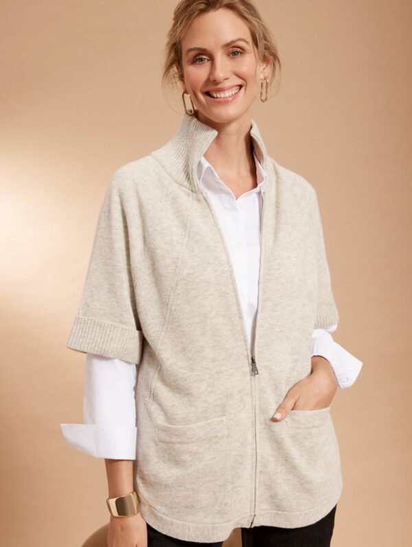 Black Pepper Ria Zip Through Cardigan - Image 2