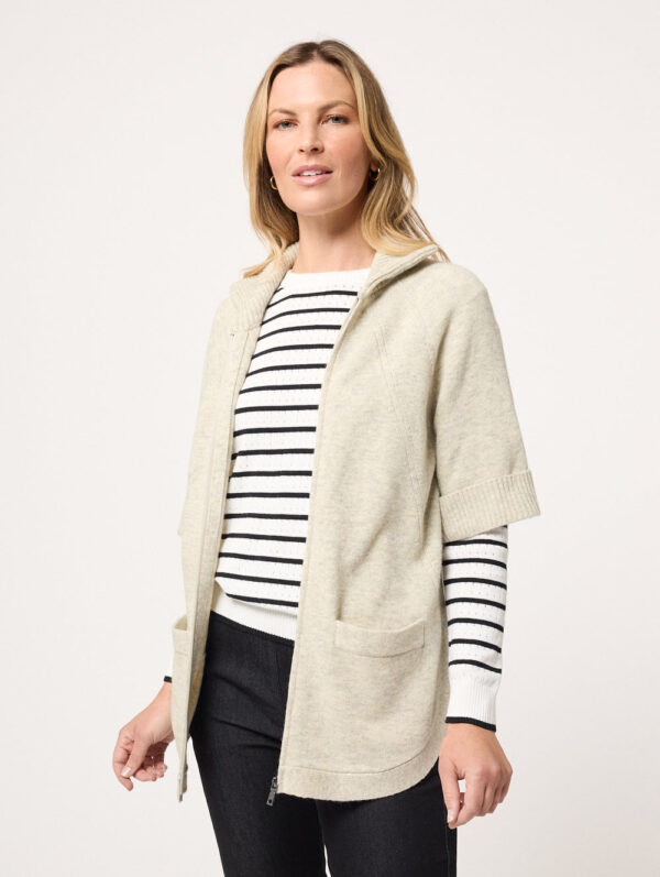 Black Pepper Ria Zip Through Cardigan