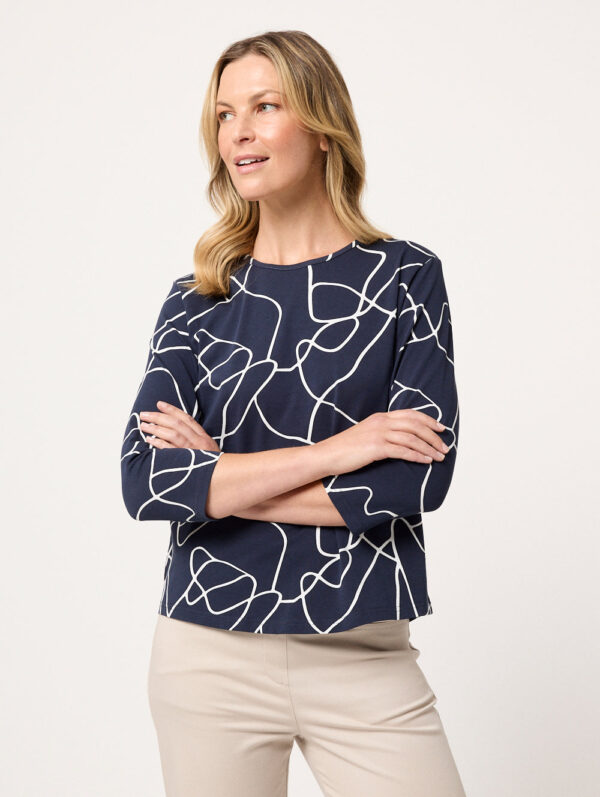 Black Pepper Gessica 3/4 Sleeve Top
