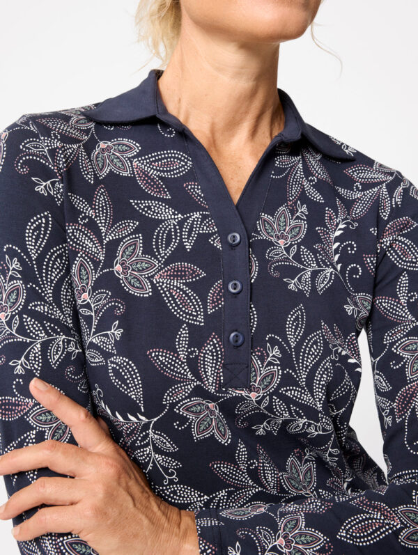 Black Pepper Arona Long Sleeve Polo - Image 2