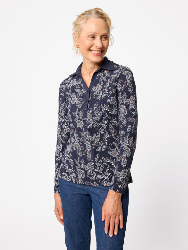 Black Pepper Arona Long Sleeve Polo - Image 4