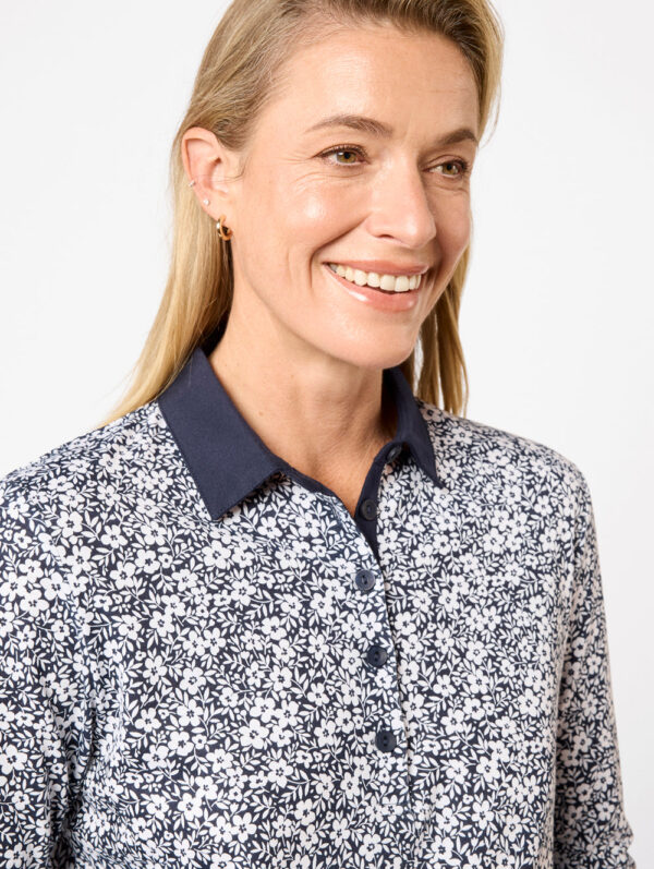 Black Pepper Orelia 3/4 Sleeve Polo - Image 2