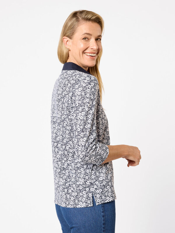 Black Pepper Orelia 3/4 Sleeve Polo - Image 3