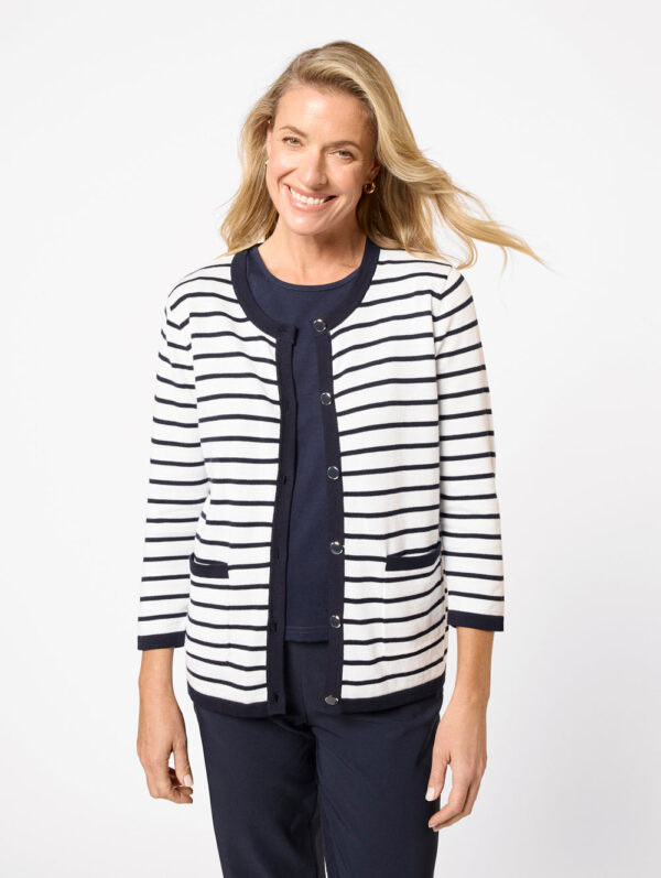 Black Pepper Kamiko 3/4 Sleeve Cardigan