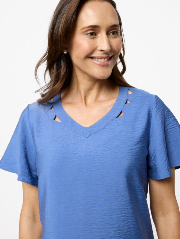 Black Pepper Louisa V Neck Blouse - Image 2