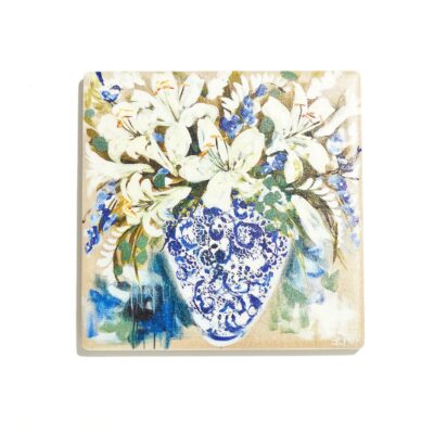 Black Pepper Tulip Lily Bouquet Coaster
