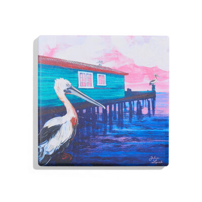 Black Pepper Pelican Pier Coaster