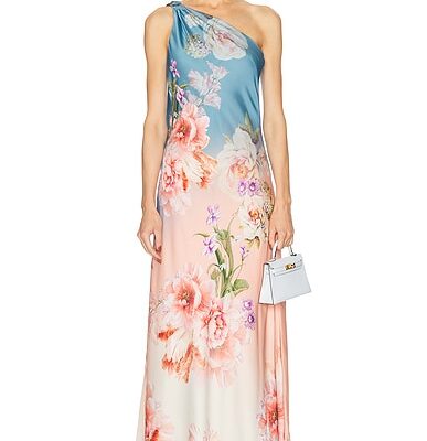 HEMANT AND NANDITA One Shoulder Long Dress