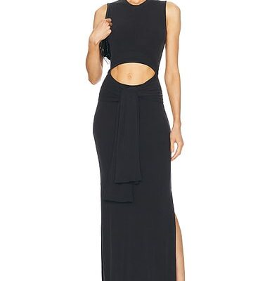BALMAIN Knotted Cut Out Split Long Dress