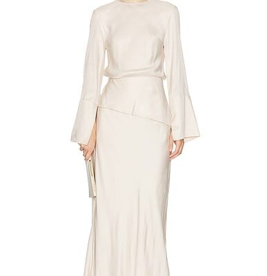 Brandon Maxwell Violet Long Dress