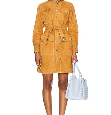 Bottega Veneta Leather Belted Dress
