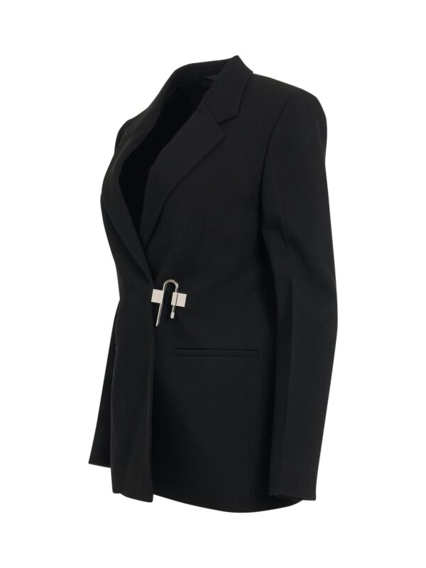 Givenchy Starchy Wool Tricotine Jacket in Black - Image 2