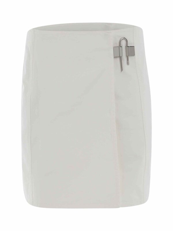 Givenchy Padlock Mini Denim Skirt in White