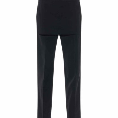 Givenchy Slim Fit Trousers with Skirt Detail in Black