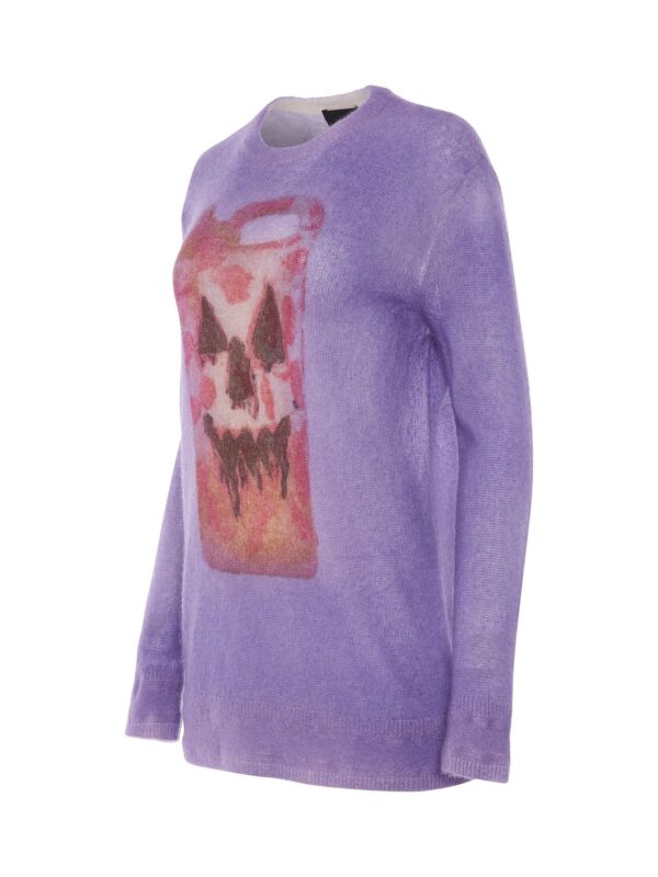 Givenchy Mixmat Crew Neck Print Sweater in Mauve - Image 2