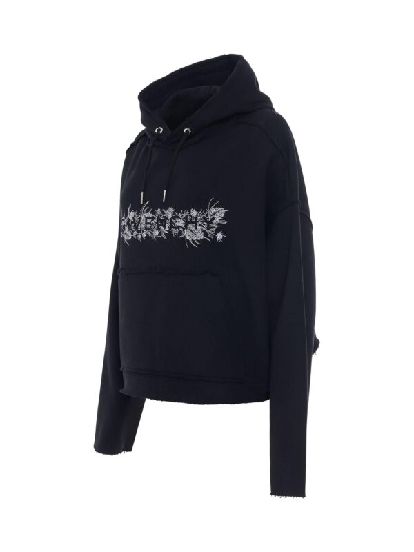 Givenchy 4G Logo Thistle Embroidered Hoodie in Black - Image 2