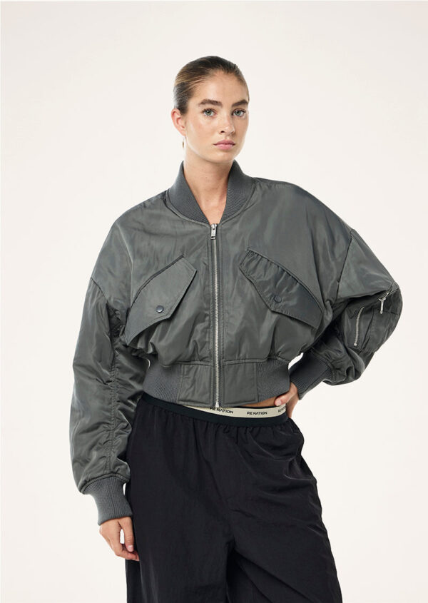P.E Nation Captivate Bomber In Gunmetal - Image 3