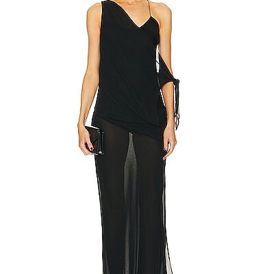 Christopher Esber Drifted Silk Side Tie Dress
