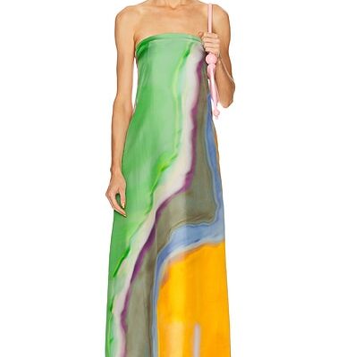 Christopher Esber Aura Silk Strapless Dress