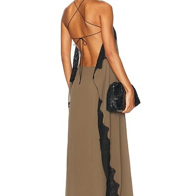 Christopher Esber Verve Lace Floating Silk Dress