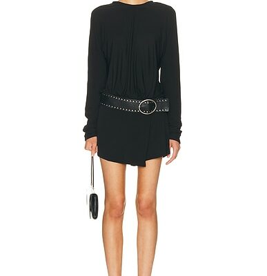 Christopher Esber Leather Belted Magyar Tie Dress