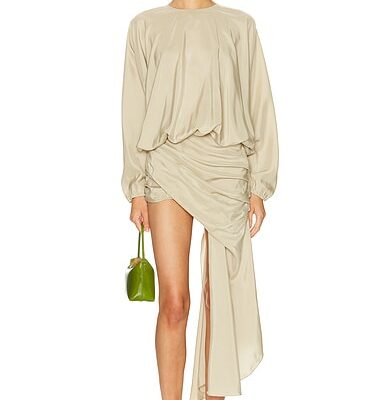 Christopher Esber Parachute Silk Drape Mini Dress
