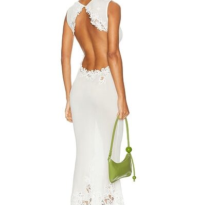 Christopher Esber Hibiscus Embroidered Rib Dress