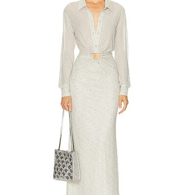 Christopher Esber Imber Metallic Shirt Dress