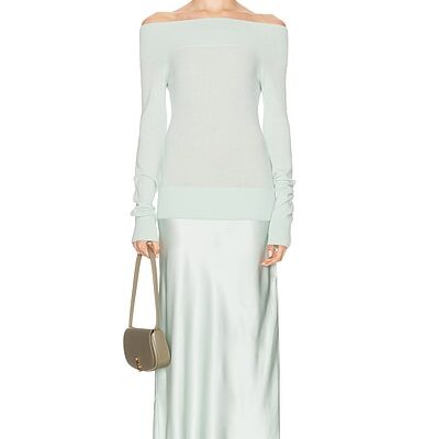 Christopher Esber Shoulderless Cashmere Monument Dress