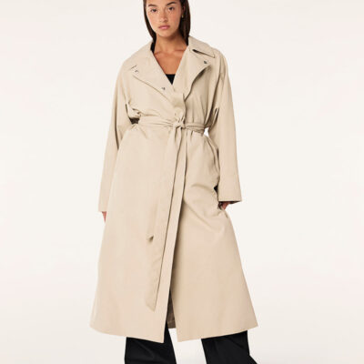 P.E Nation Commute Trench Coat In Oxford Tan
