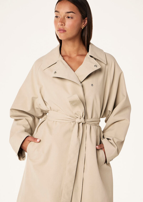P.E Nation Commute Trench Coat In Oxford Tan - Image 3