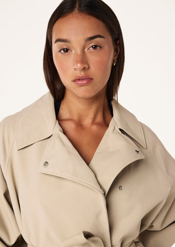 P.E Nation Commute Trench Coat In Oxford Tan - Image 2