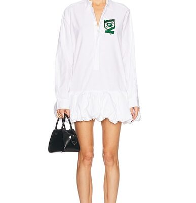Coperni Gathered Hem Shirt Dress