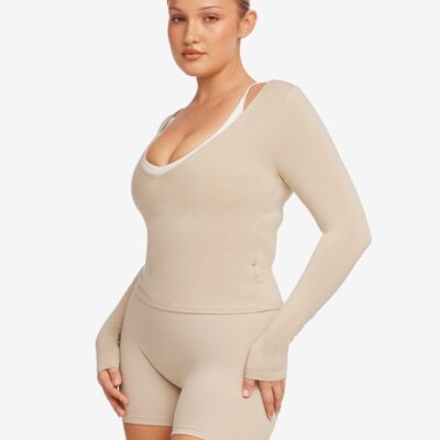 CSB V Neck Long Sleeve Top