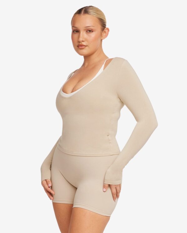 CSB V Neck Long Sleeve Top