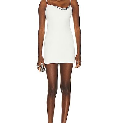 David Koma Metal Tube One Strap Mini Dress