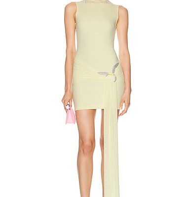David Koma Sleeveless Bird Drape Mini Dress