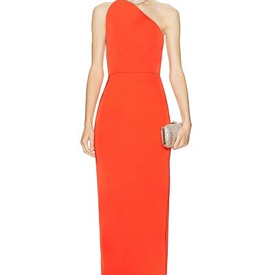 David Koma Asymmetric Cut Strapless Gown