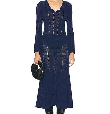 ESCVDO Nani V Neck Midi Dress