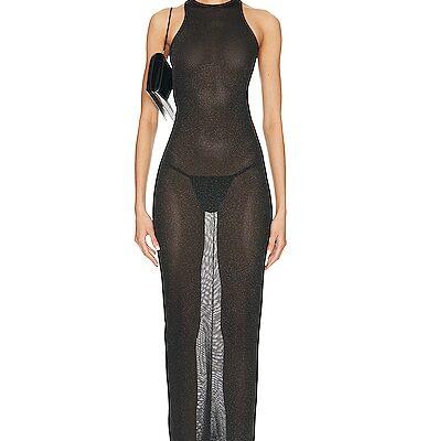 fleur du mal Sheer Knit Racer Dress
