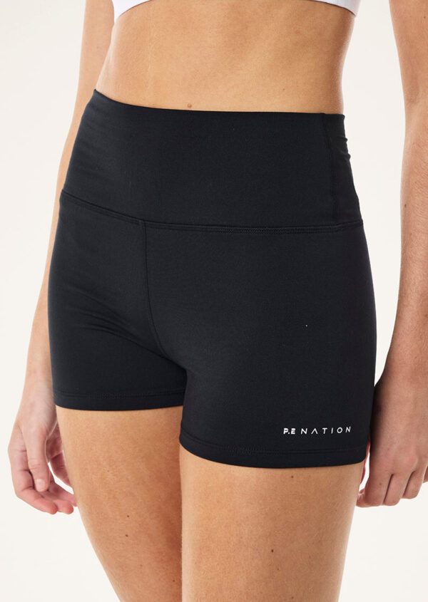 P.E Nation Flow 3" Bike Short In Black - Image 2