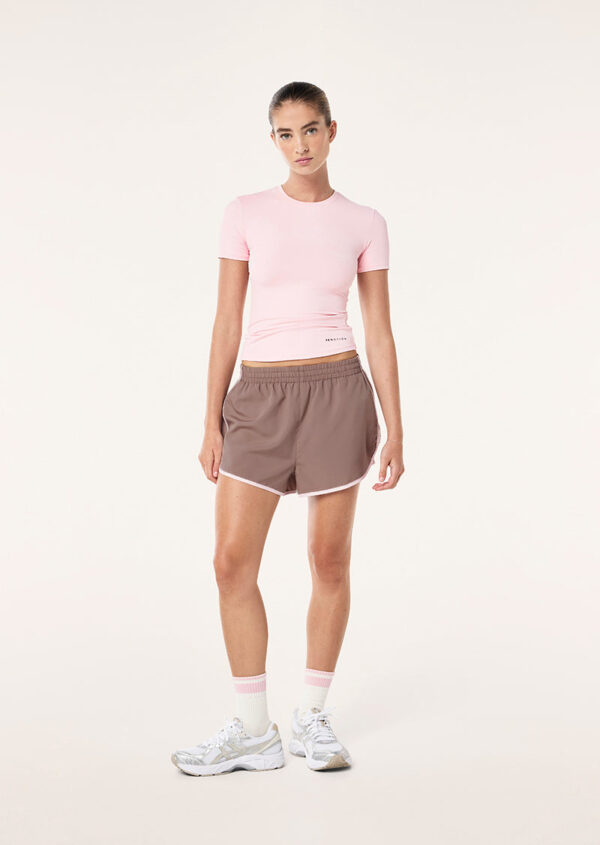 P.E Nation Foundation Short Sleeve Tee In Chalk Pink - Image 3