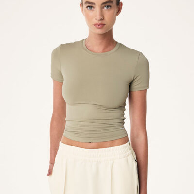 P.E Nation Foundation Short Sleeve Tee In Silver Sage