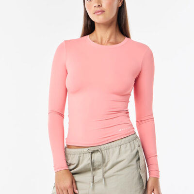 P.E Nation Foundation Long Sleeve Top In Dusty Pink