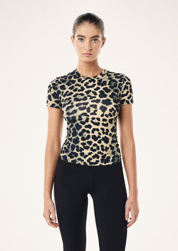 P.E Nation Foundation Short Sleeve Tee In Leopard