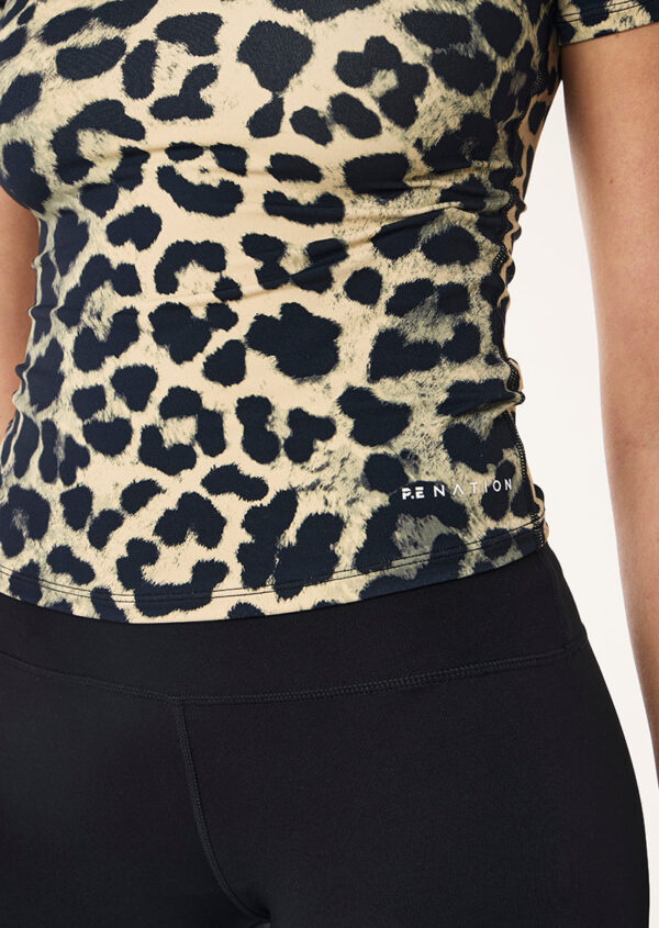 P.E Nation Foundation Short Sleeve Tee In Leopard - Image 2