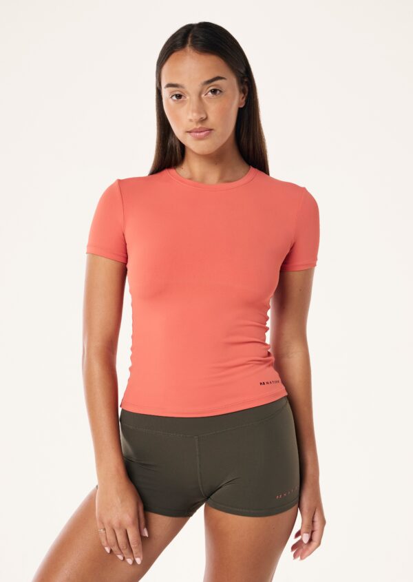 P.E Nation Foundation Short Sleeve Tee In Brick Red