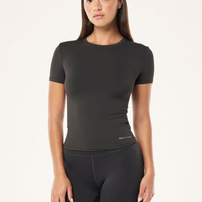 P.E Nation Foundation Short Sleeve Tee In Caviar