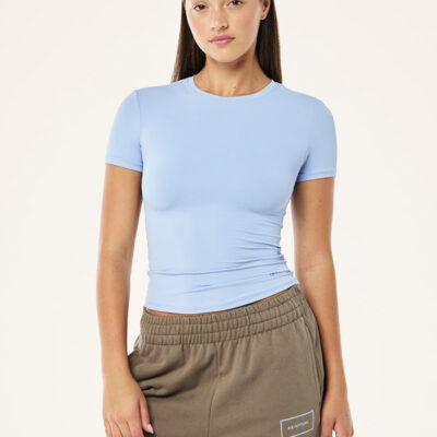 P.E Nation Foundation Short Sleeve Tee In Dusty Blue